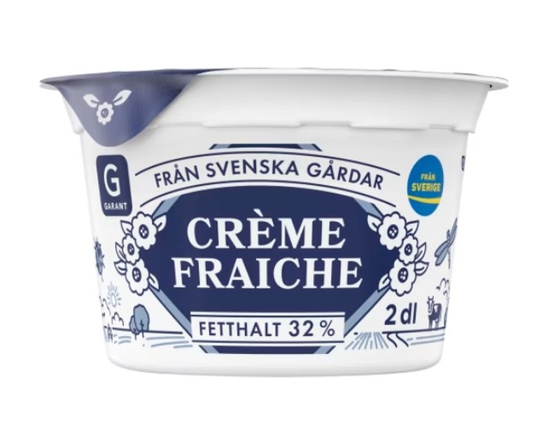 Créme fraiche 32% fetthalt är en av produkterna vars lock slopats. Foto: Skärmavbild Willys Créme fraiche 32% fetthalt är en av produkterna vars lock slopats. Foto: Skärmavbild Willys